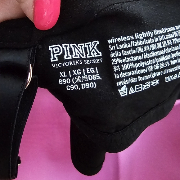 Pink wireless bra (black) - Picture 4 of 4